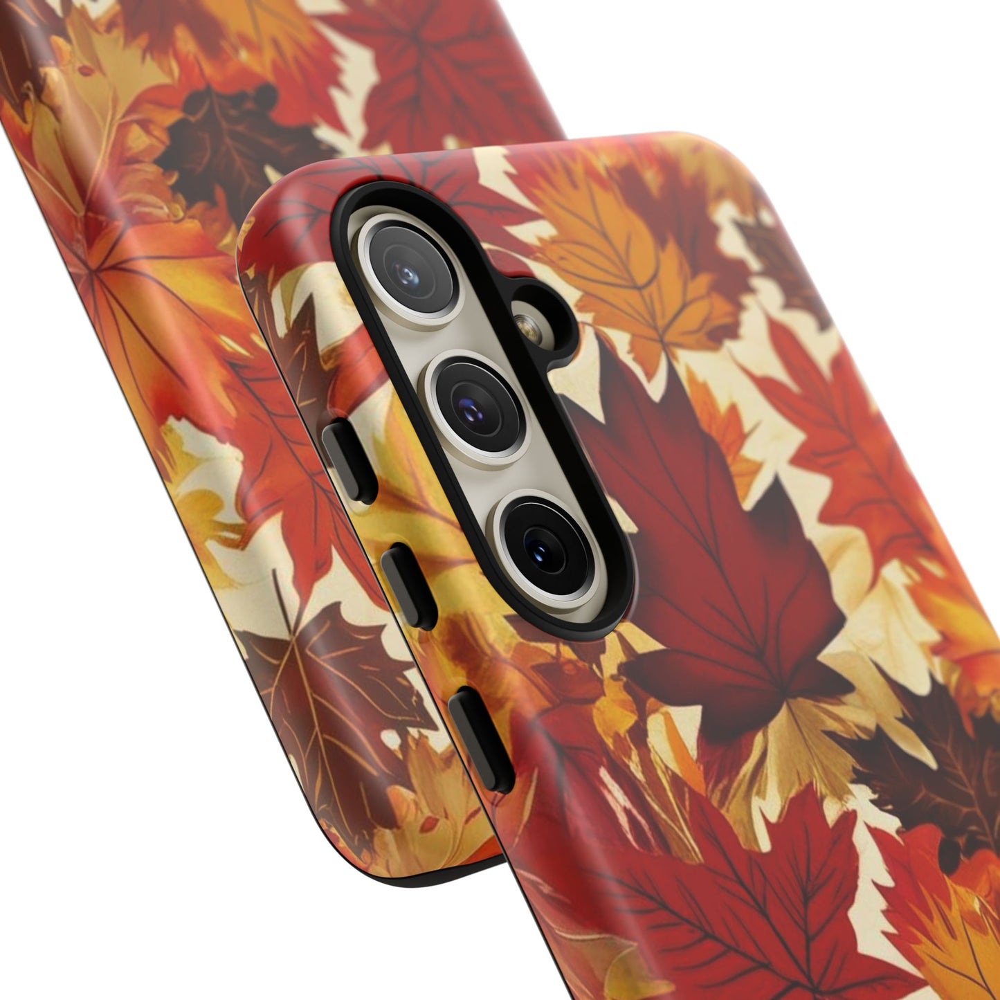 Phone Case, Autumn Leaves Tough Phone Cover, Protective Fall Leaf Colors Case, Rugged Smartphone Shell, Impact Resistant Cover, Protective