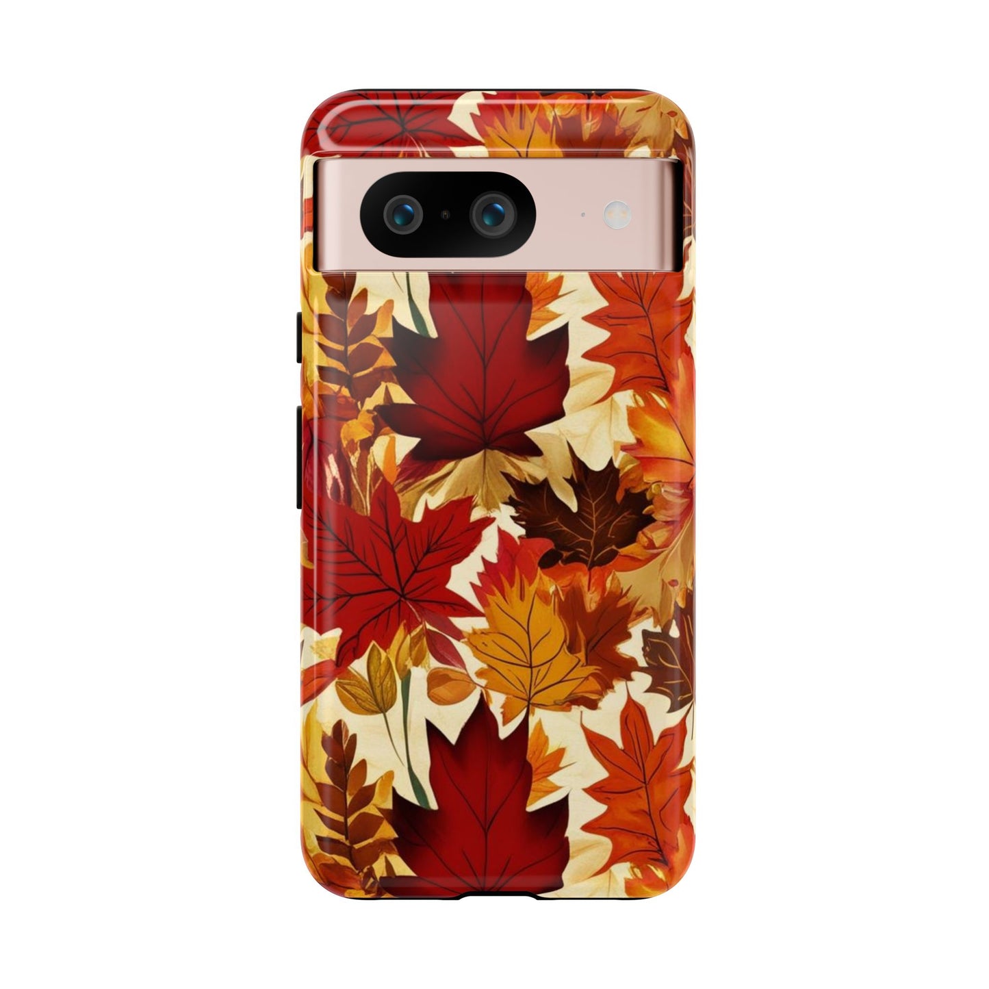 Phone Case, Autumn Leaves Tough Phone Cover, Protective Fall Leaf Colors Case, Rugged Smartphone Shell, Impact Resistant Cover, Protective
