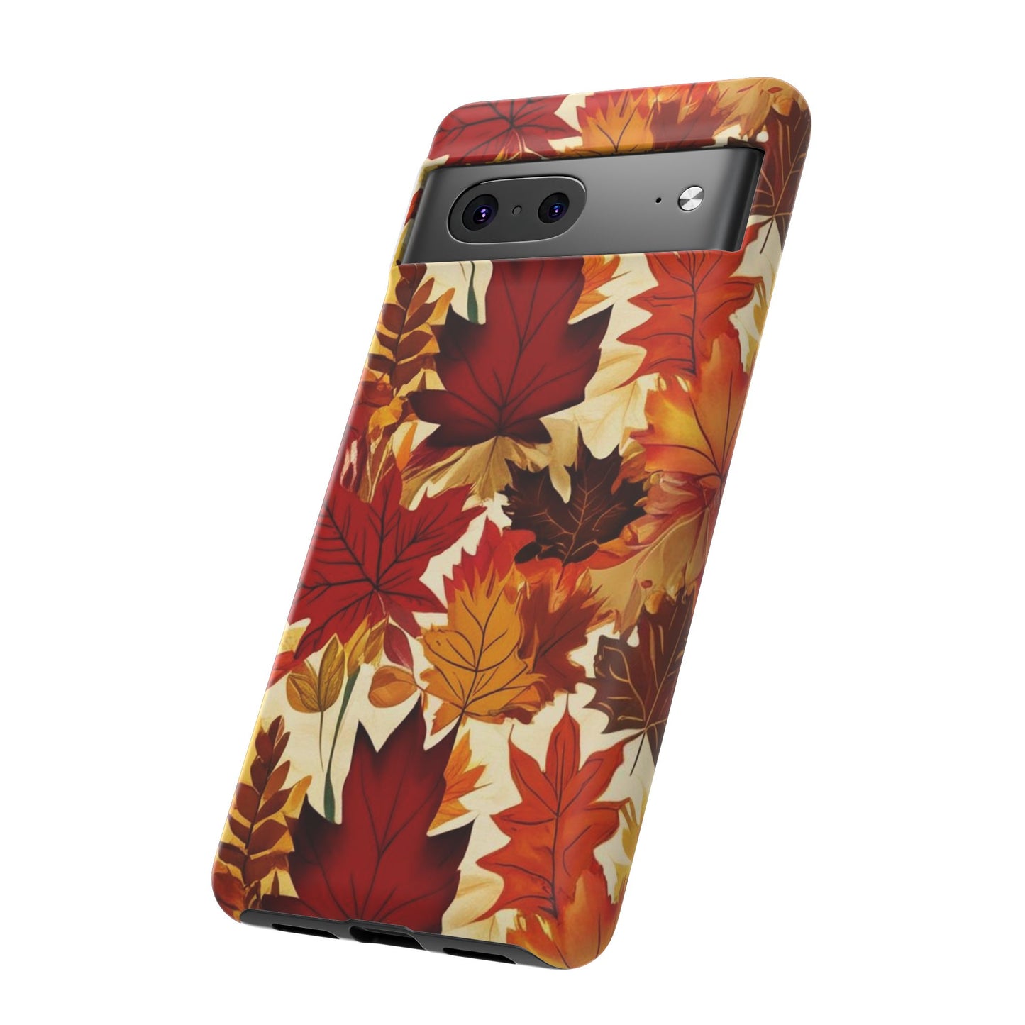 Phone Case, Autumn Leaves Tough Phone Cover, Protective Fall Leaf Colors Case, Rugged Smartphone Shell, Impact Resistant Cover, Protective