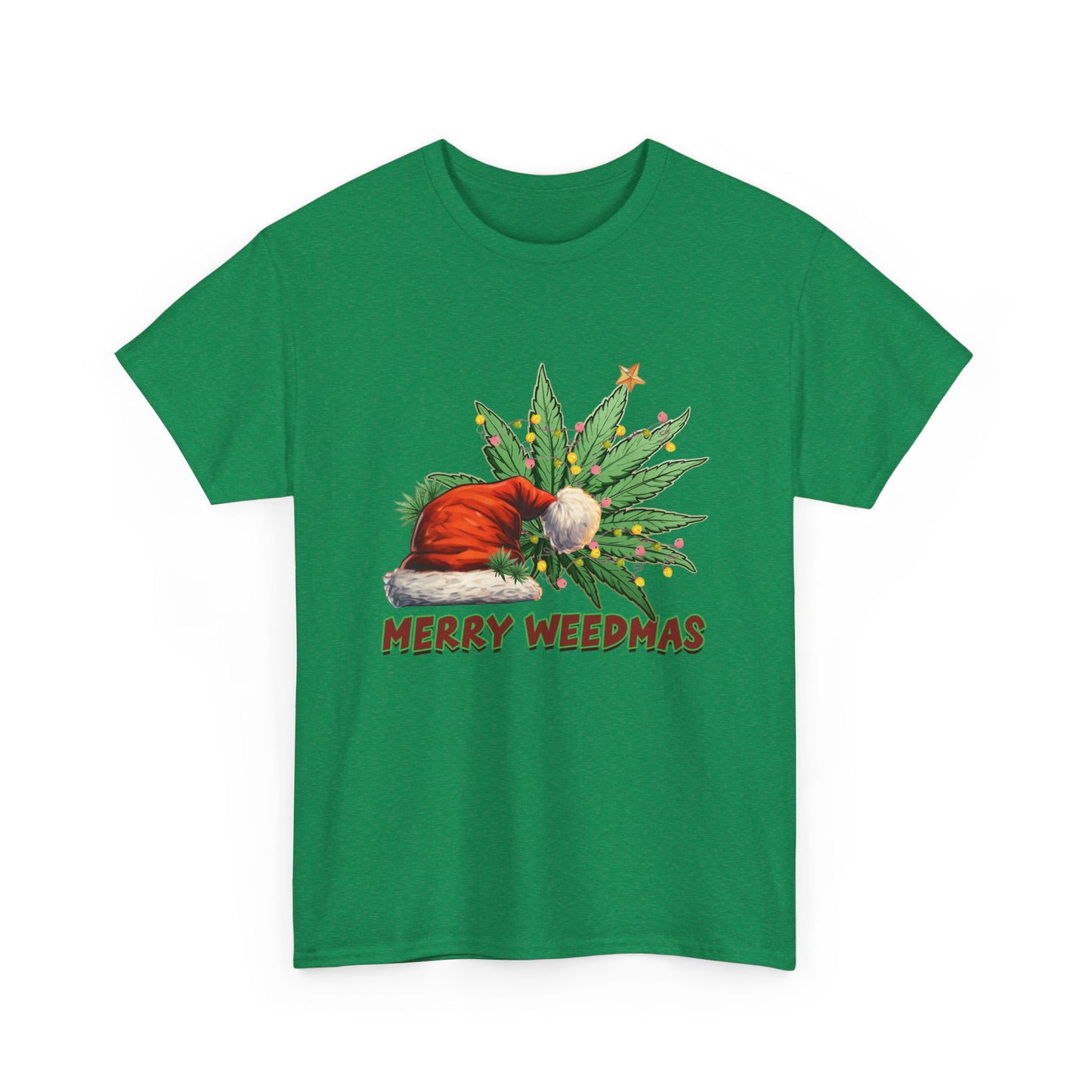 Merry Weedmas Christmas T-Shirt, Unisex Tee, Holiday Stoner Shirt, Funny Cannabis Gift, Weed Lover Apparel