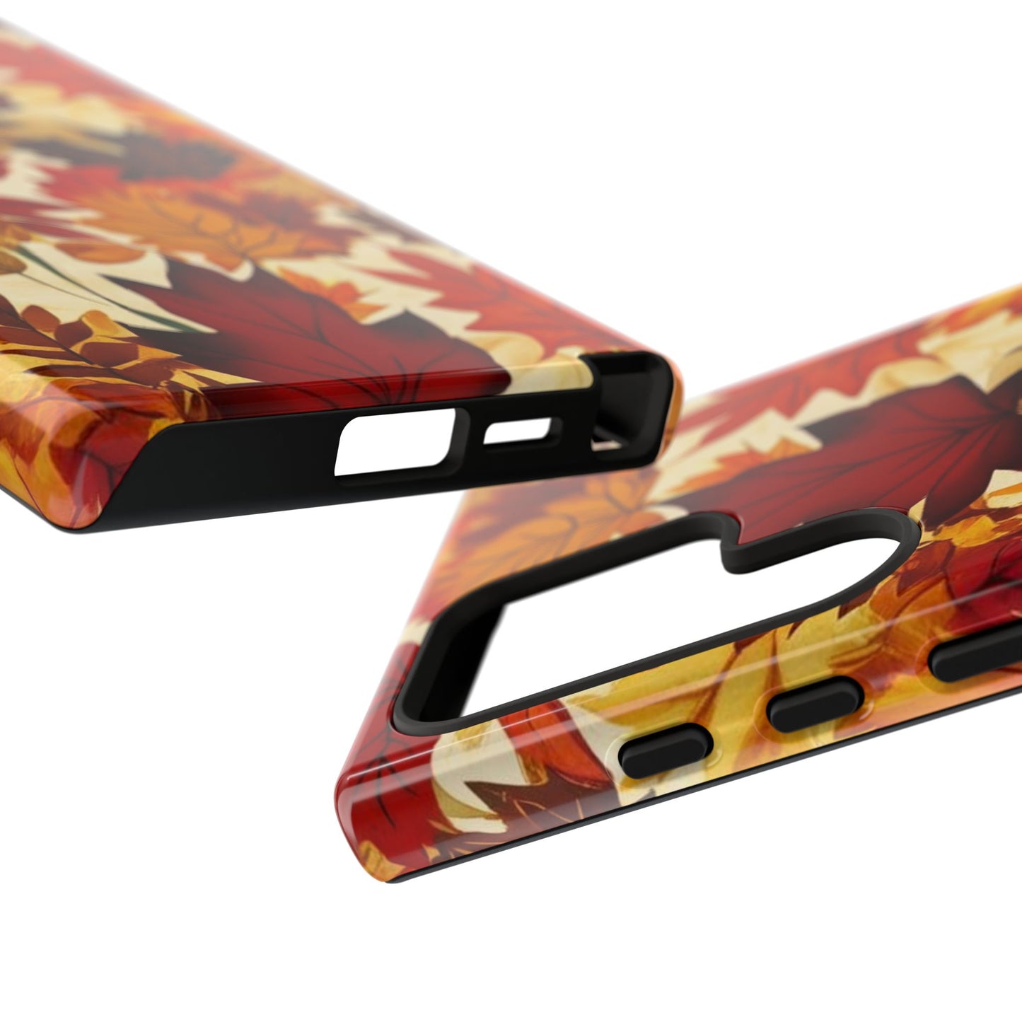 Phone Case, Autumn Leaves Tough Phone Cover, Protective Fall Leaf Colors Case, Rugged Smartphone Shell, Impact Resistant Cover, Protective