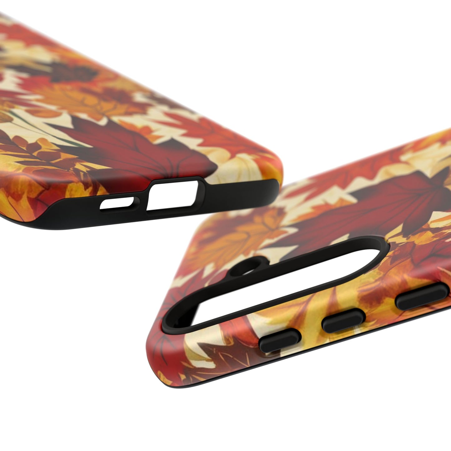 Phone Case, Autumn Leaves Tough Phone Cover, Protective Fall Leaf Colors Case, Rugged Smartphone Shell, Impact Resistant Cover, Protective