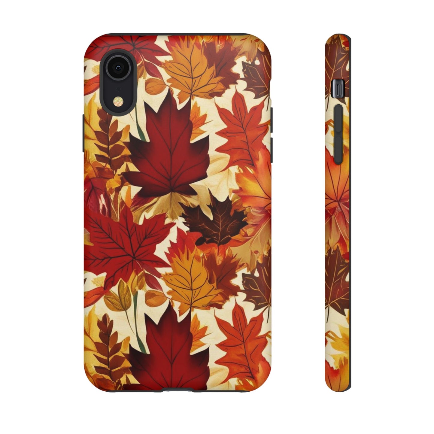 Phone Case, Autumn Leaves Tough Phone Cover, Protective Fall Leaf Colors Case, Rugged Smartphone Shell, Impact Resistant Cover, Protective