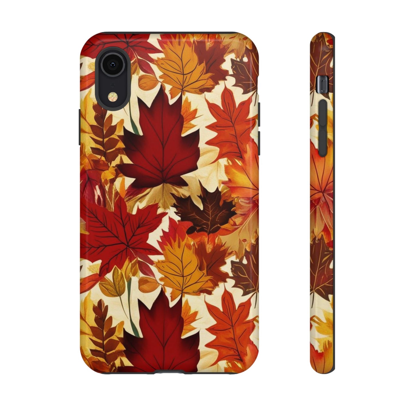 Phone Case, Autumn Leaves Tough Phone Cover, Protective Fall Leaf Colors Case, Rugged Smartphone Shell, Impact Resistant Cover, Protective