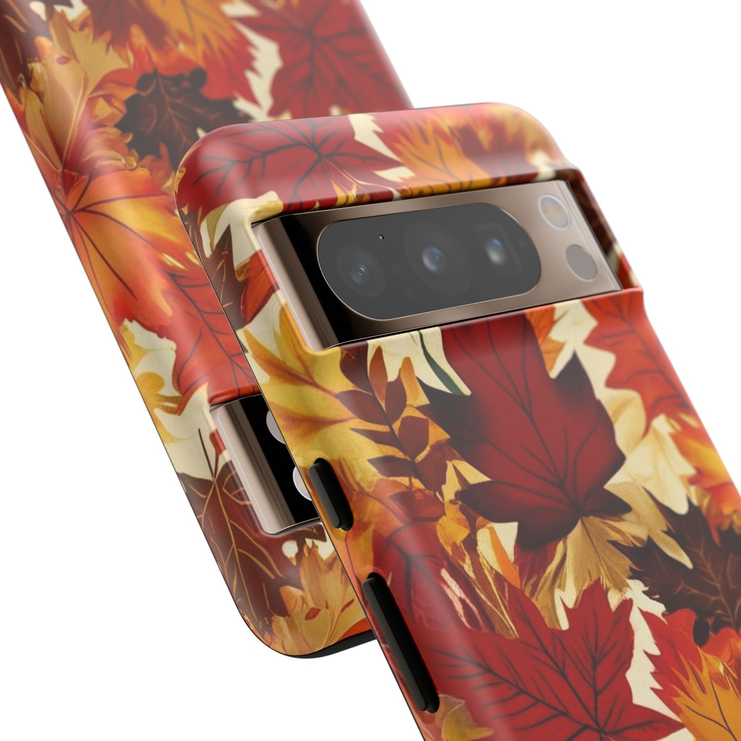 Phone Case, Autumn Leaves Tough Phone Cover, Protective Fall Leaf Colors Case, Rugged Smartphone Shell, Impact Resistant Cover, Protective