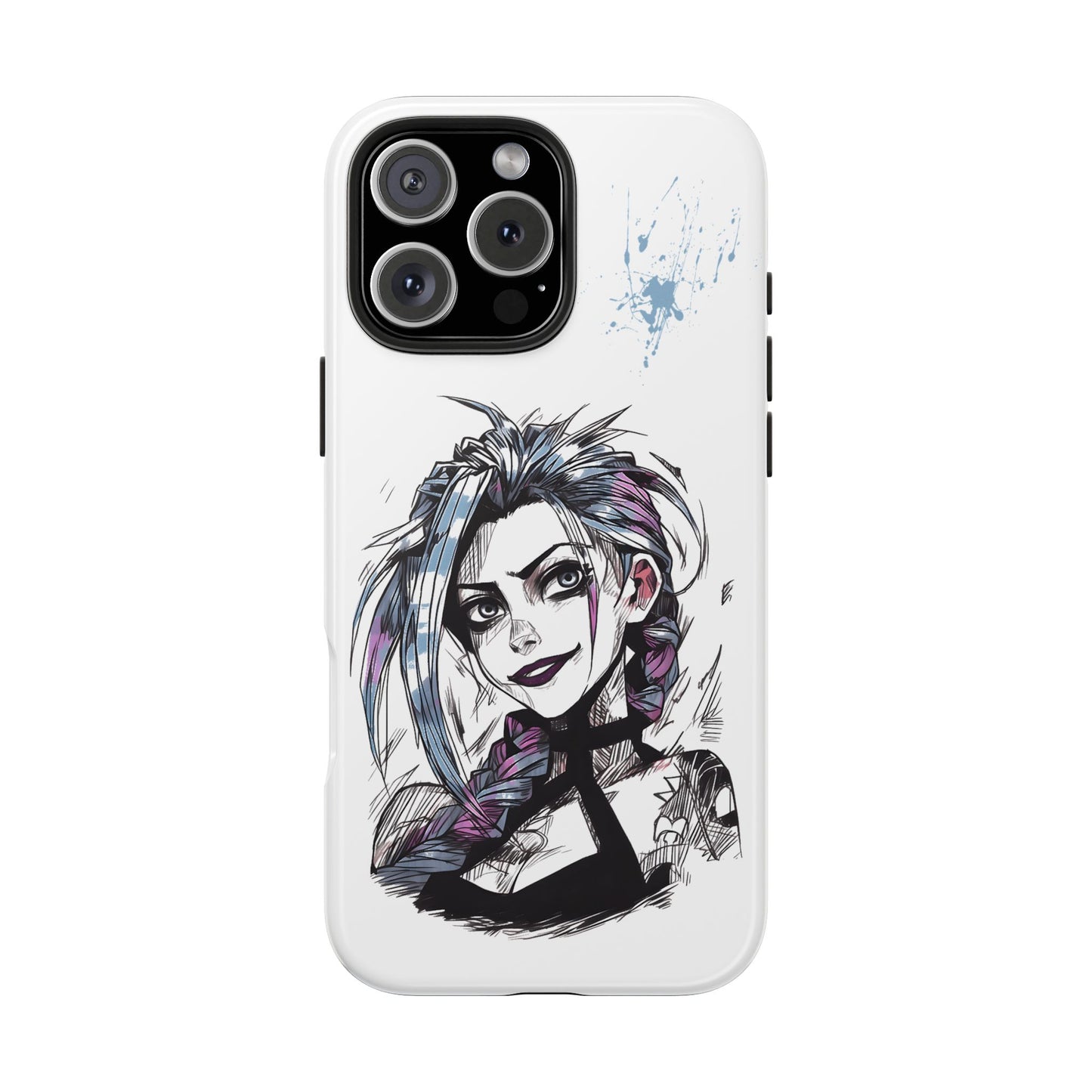 Jinx Inspired iPhone Tough Phone Cases - League of Legends Arcane TV Series, Unique Style & Strength Durable Phone Cover, Protective Phone