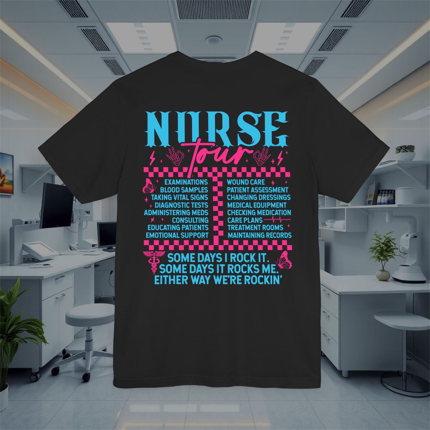 Nurse Tour Unisex Tee, Nursing T-Shirt, Medical Top, Healthcare Nurse Shirt, Hospital Apparel