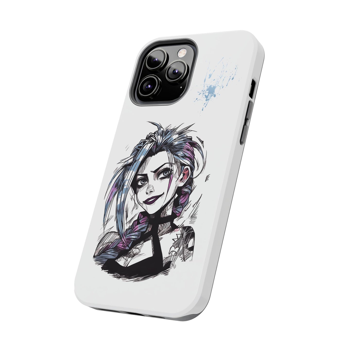 Jinx Inspired iPhone Tough Phone Cases - League of Legends Arcane TV Series, Unique Style & Strength Durable Phone Cover, Protective Phone