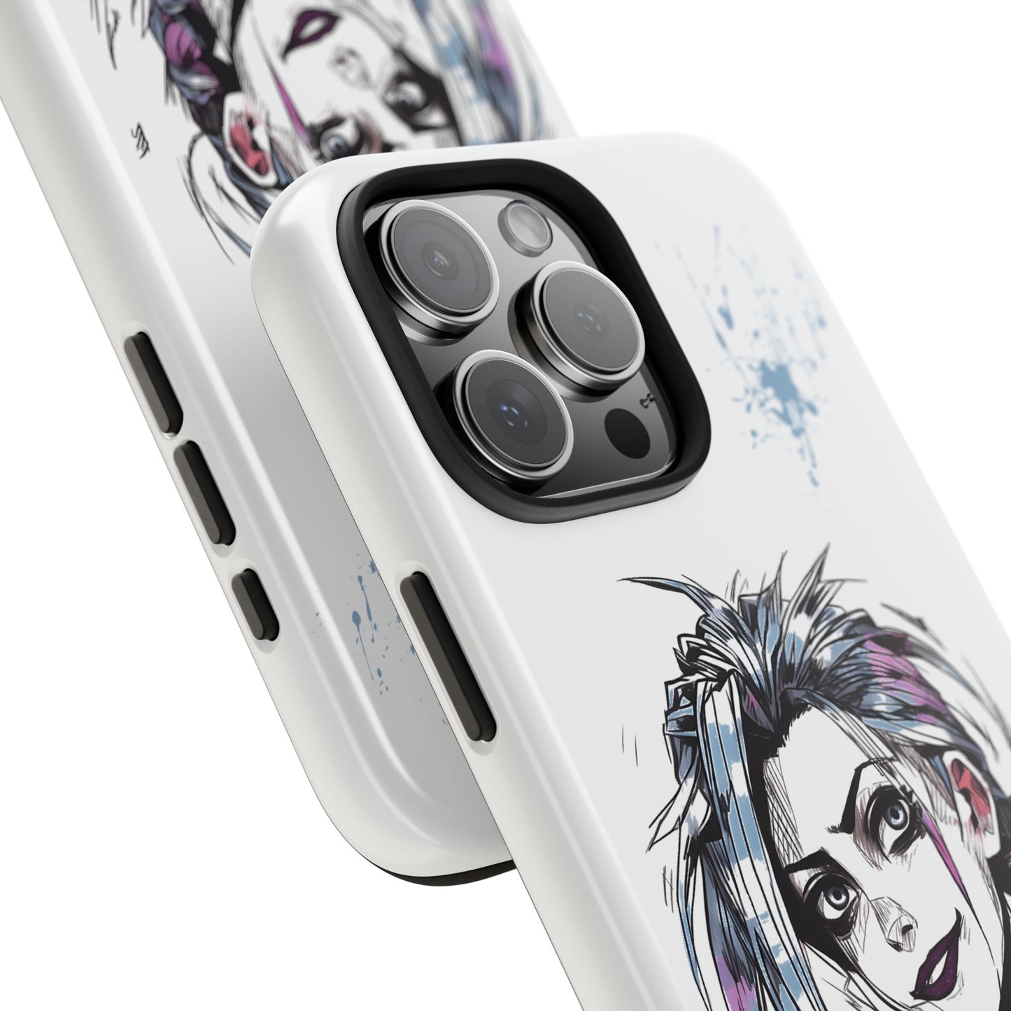 Jinx Inspired iPhone Tough Phone Cases - League of Legends Arcane TV Series, Unique Style & Strength Durable Phone Cover, Protective Phone