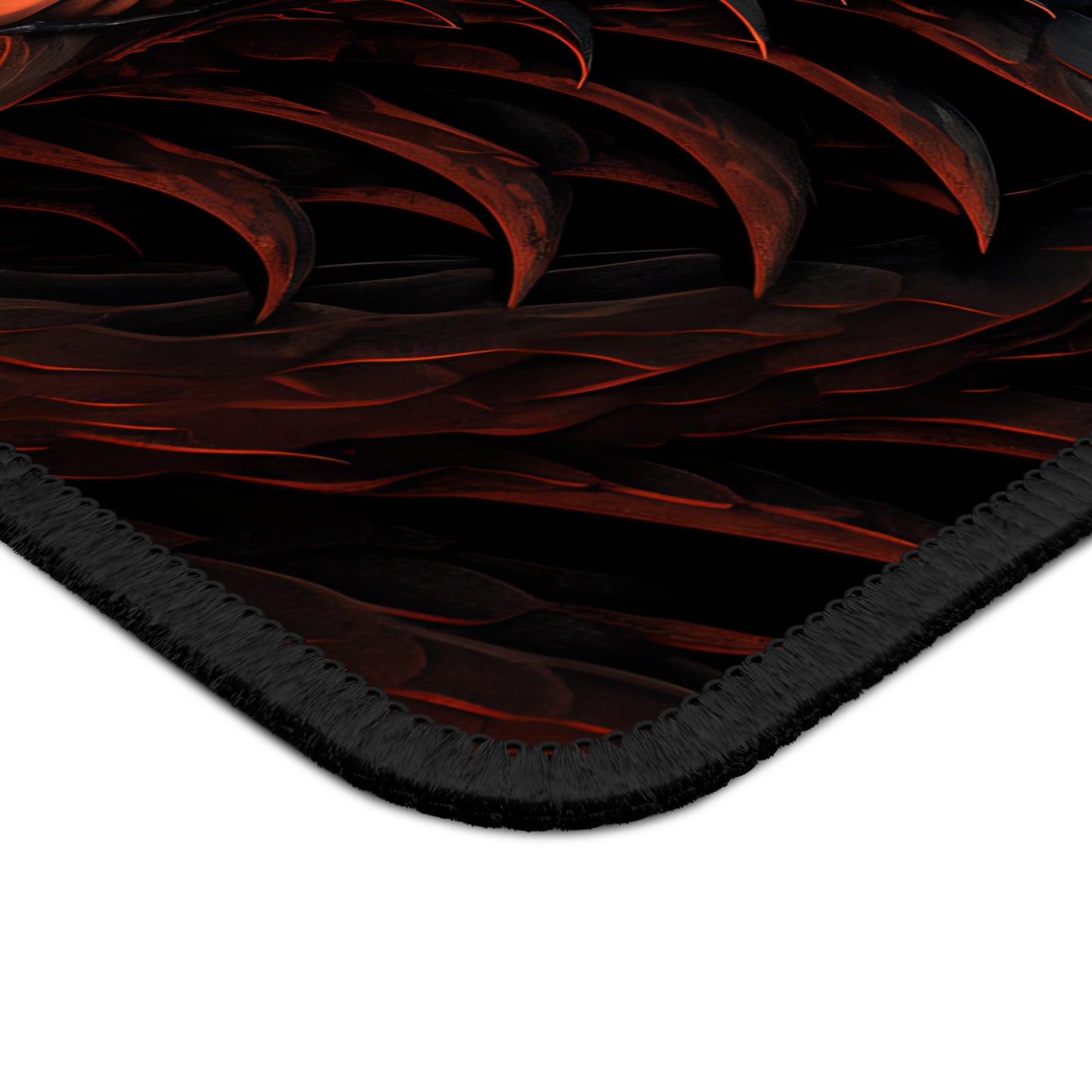 Gothic Dragon Head Red Eyes Gaming Mouse Pad, Black Scales Desk Mat for Gamers, Red Glow Mousepad, Fantasy Office Decor, Cool Geek Gift