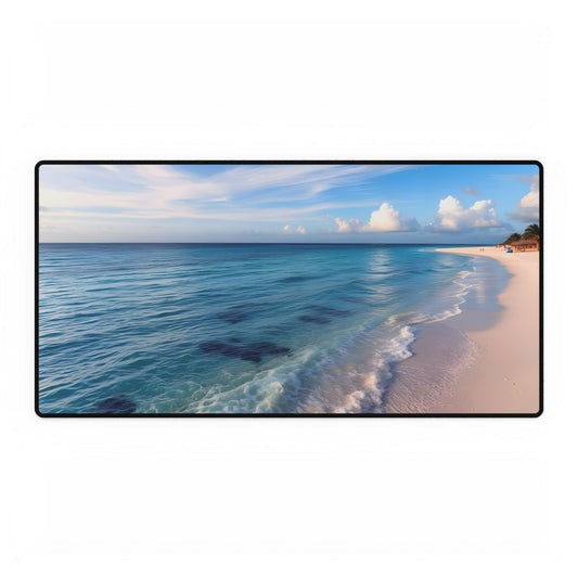 Vibrant Aruba Beach Desk Mats - Bring Paradise to Your Workspace