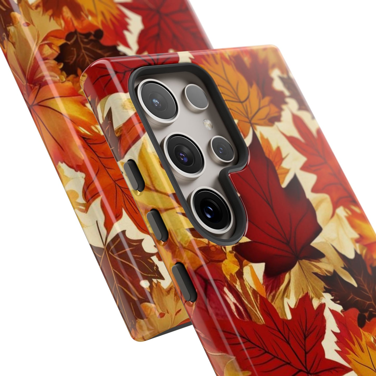 Phone Case, Autumn Leaves Tough Phone Cover, Protective Fall Leaf Colors Case, Rugged Smartphone Shell, Impact Resistant Cover, Protective