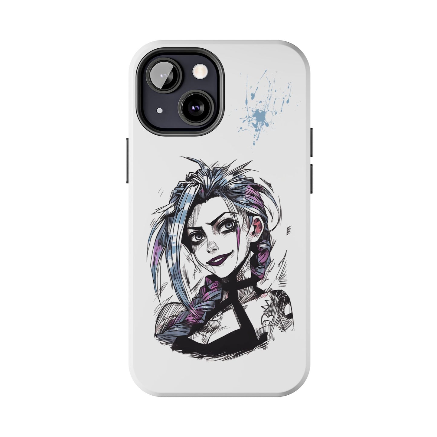 Jinx Inspired iPhone Tough Phone Cases - League of Legends Arcane TV Series, Unique Style & Strength Durable Phone Cover, Protective Phone