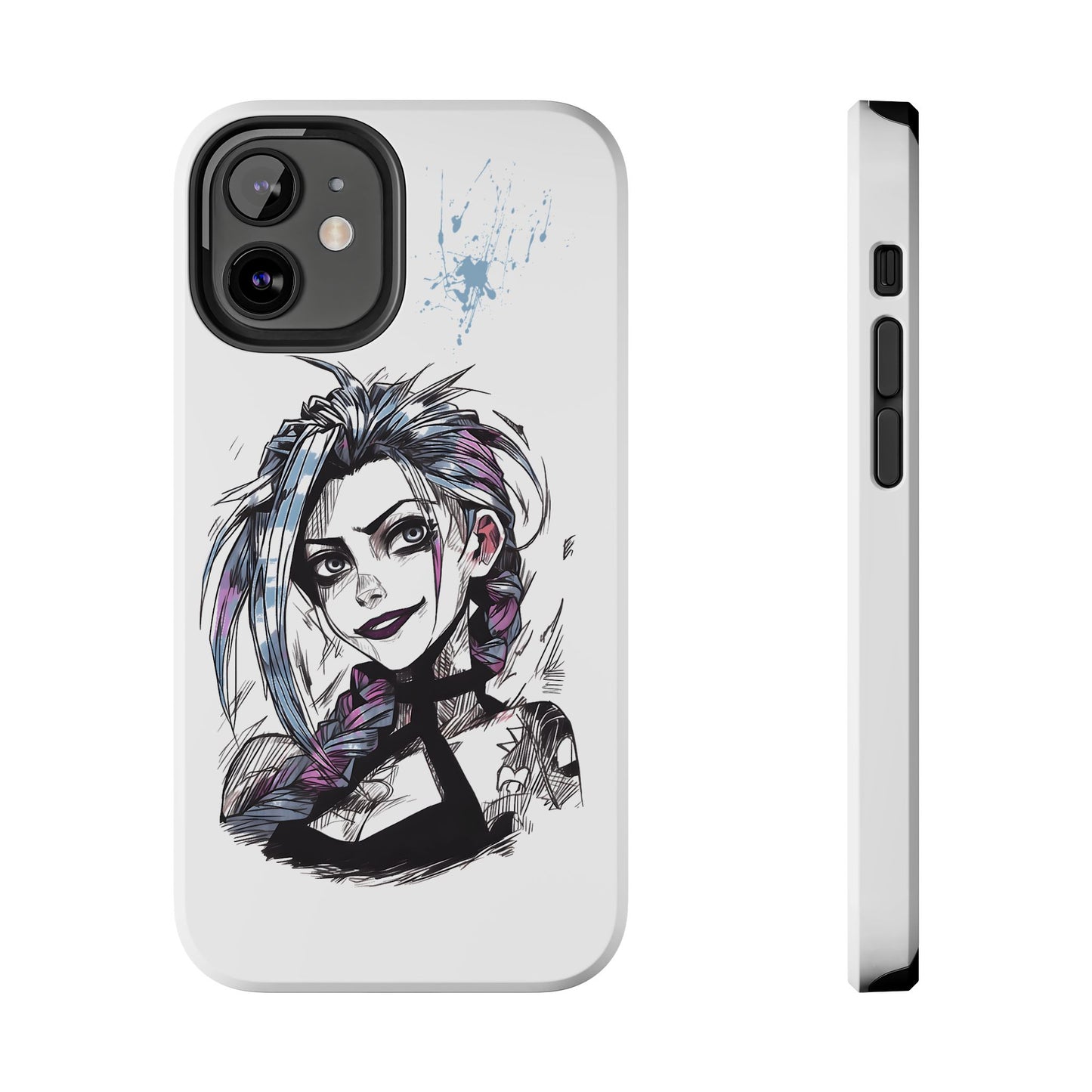 Jinx Inspired iPhone Tough Phone Cases - League of Legends Arcane TV Series, Unique Style & Strength Durable Phone Cover, Protective Phone