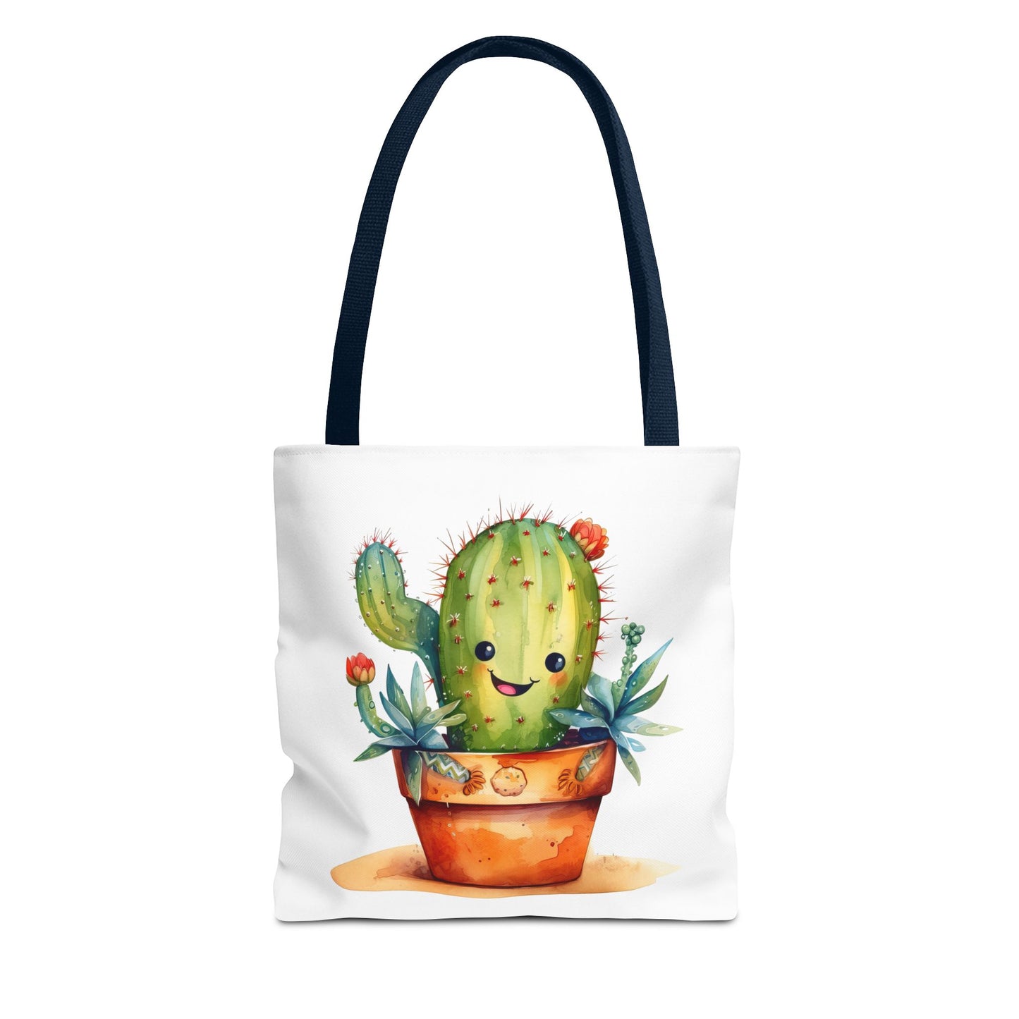 Cactus Tote Bag - Cute Plant Lover Gift, Succulent Shopping Bag, Botanical Carryall, Reusable Grocery Tote, Eco-Friendly Shoulder Bag