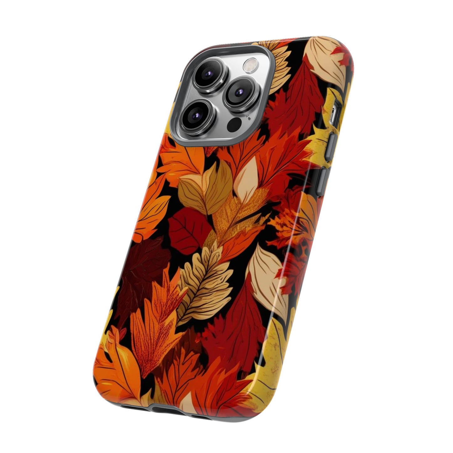 Leafy Tough Cases, Autumn Phone Cover, Protective Smartphone Shell, Nature Lover Gift, Fall Accessories