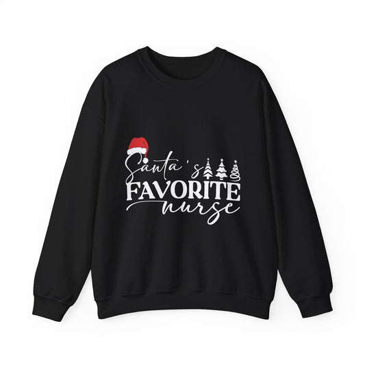 Santa Favorite Nurse Sweatshirt, Christmas Nurse Gift, Holiday Medical Apparel, Xmas RN Pullover, Healthcare Worker Jumper, Secret Santa