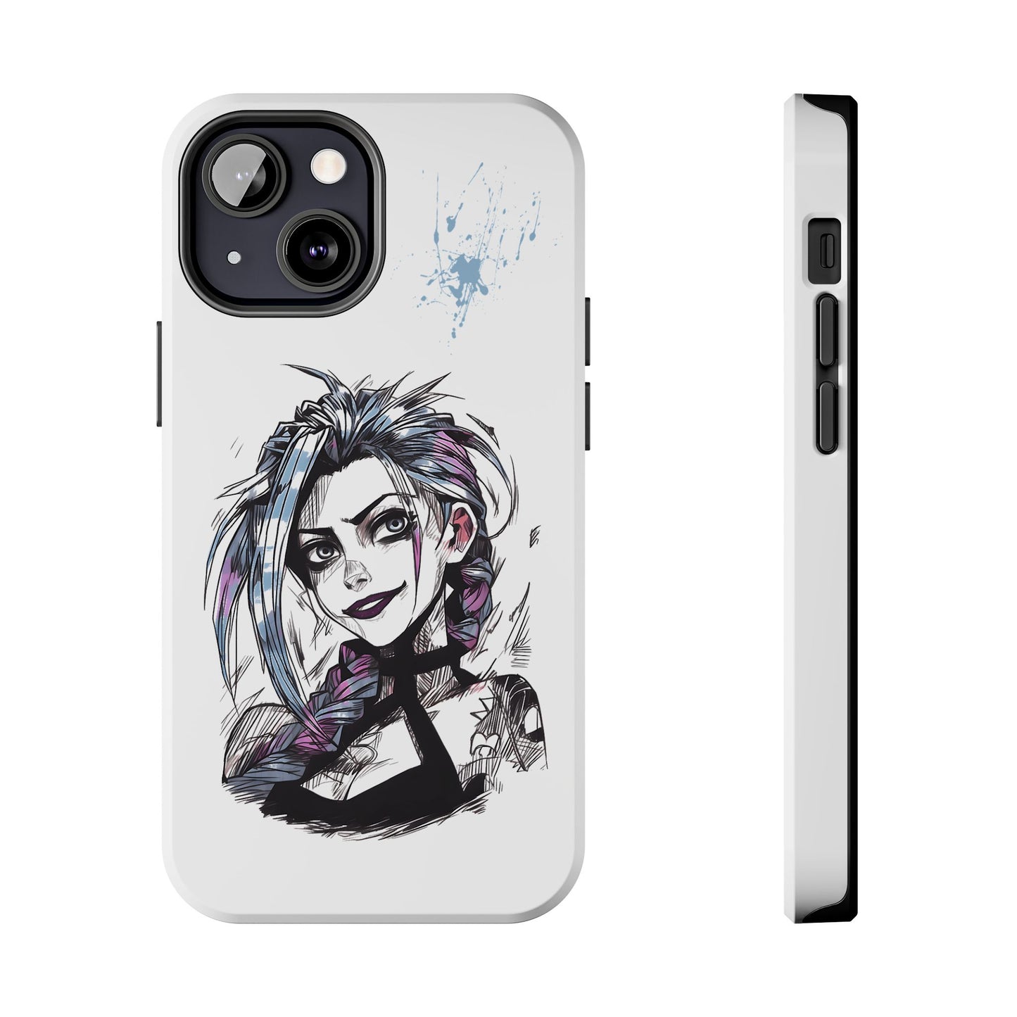 Jinx Inspired iPhone Tough Phone Cases - League of Legends Arcane TV Series, Unique Style & Strength Durable Phone Cover, Protective Phone