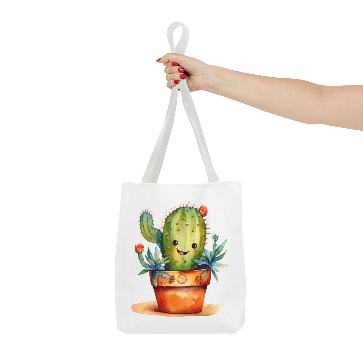 Cactus Tote Bag - Cute Plant Lover Gift, Succulent Shopping Bag, Botanical Carryall, Reusable Grocery Tote, Eco-Friendly Shoulder Bag