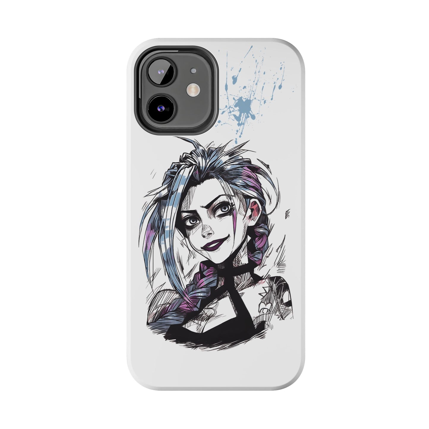 Jinx Inspired iPhone Tough Phone Cases - League of Legends Arcane TV Series, Unique Style & Strength Durable Phone Cover, Protective Phone
