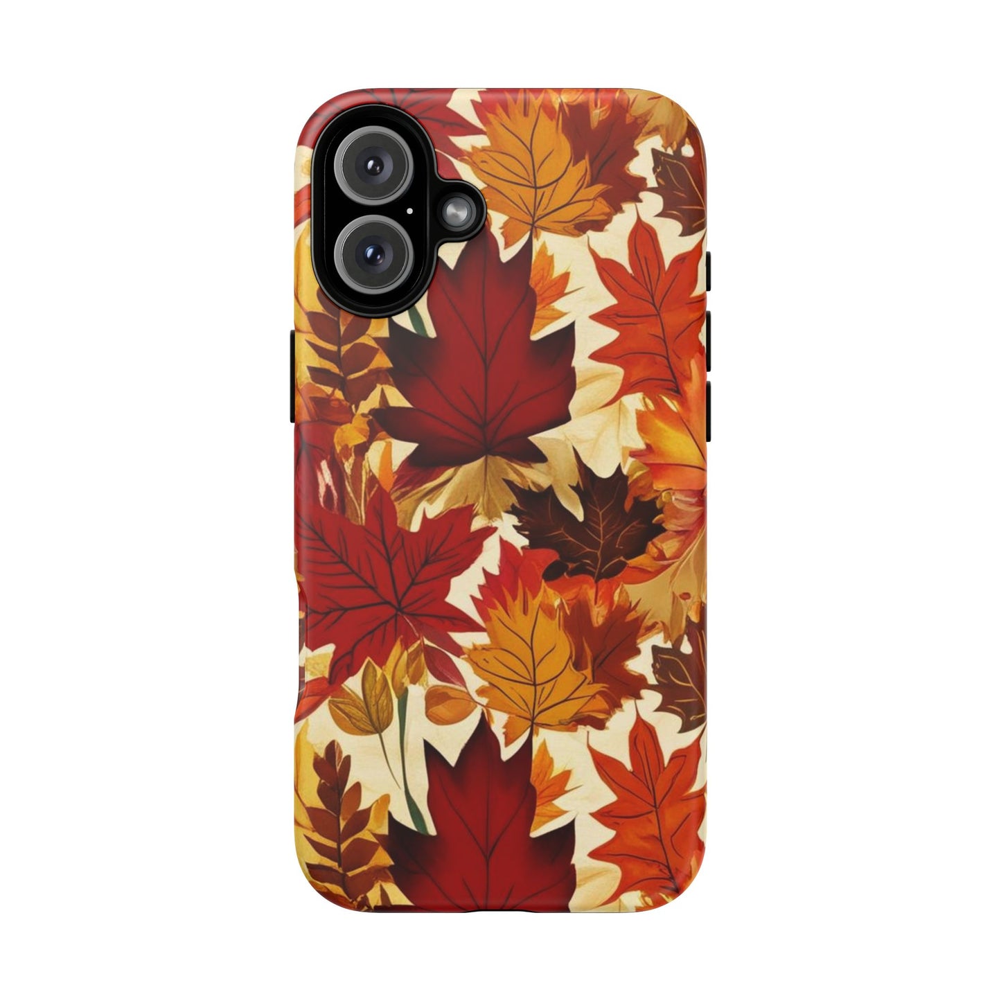 Phone Case, Autumn Leaves Tough Phone Cover, Protective Fall Leaf Colors Case, Rugged Smartphone Shell, Impact Resistant Cover, Protective
