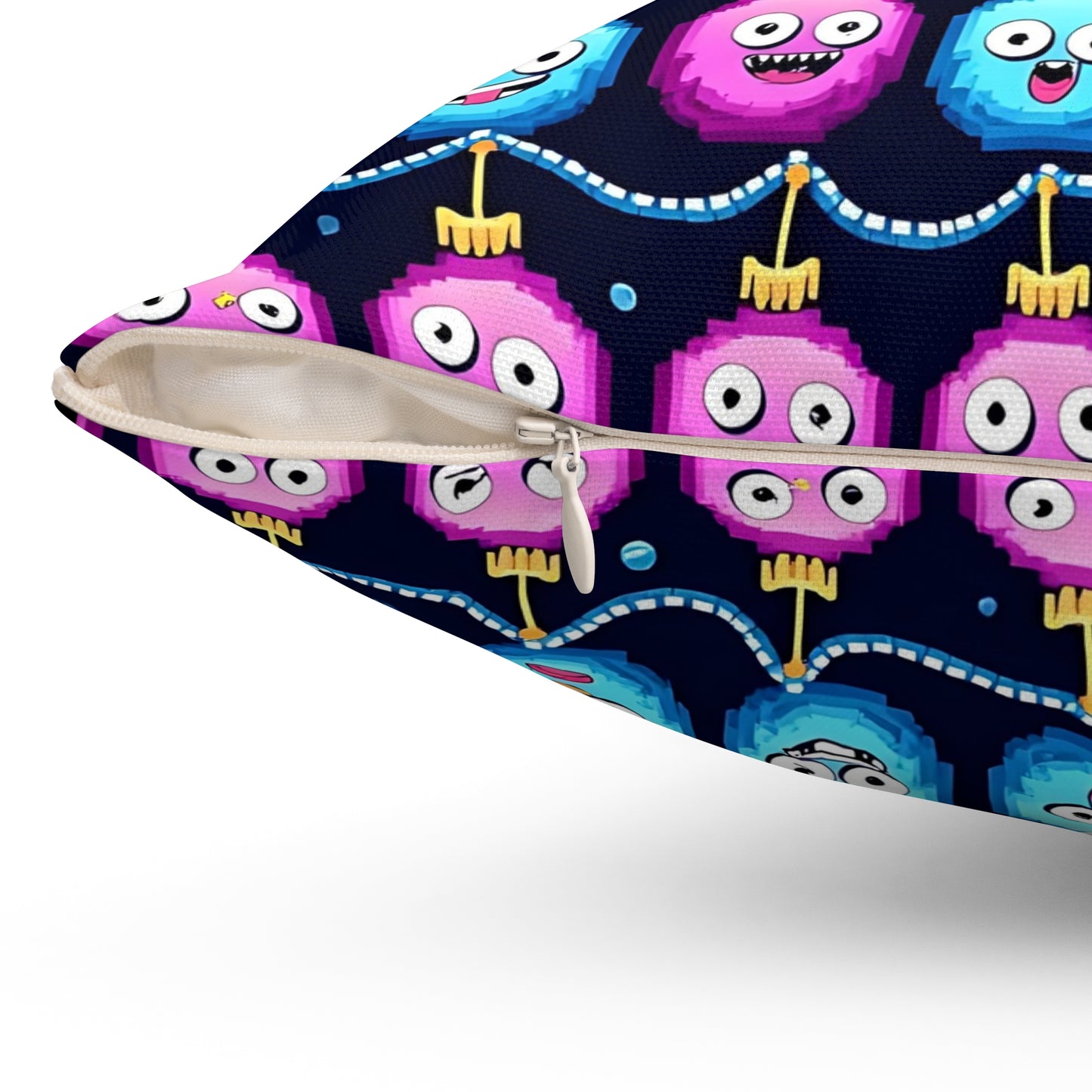 Emoji Christmas Pillow, Holiday Decor, Festive Cushion, Xmas Emoji Pillow, Square Throw Pillow