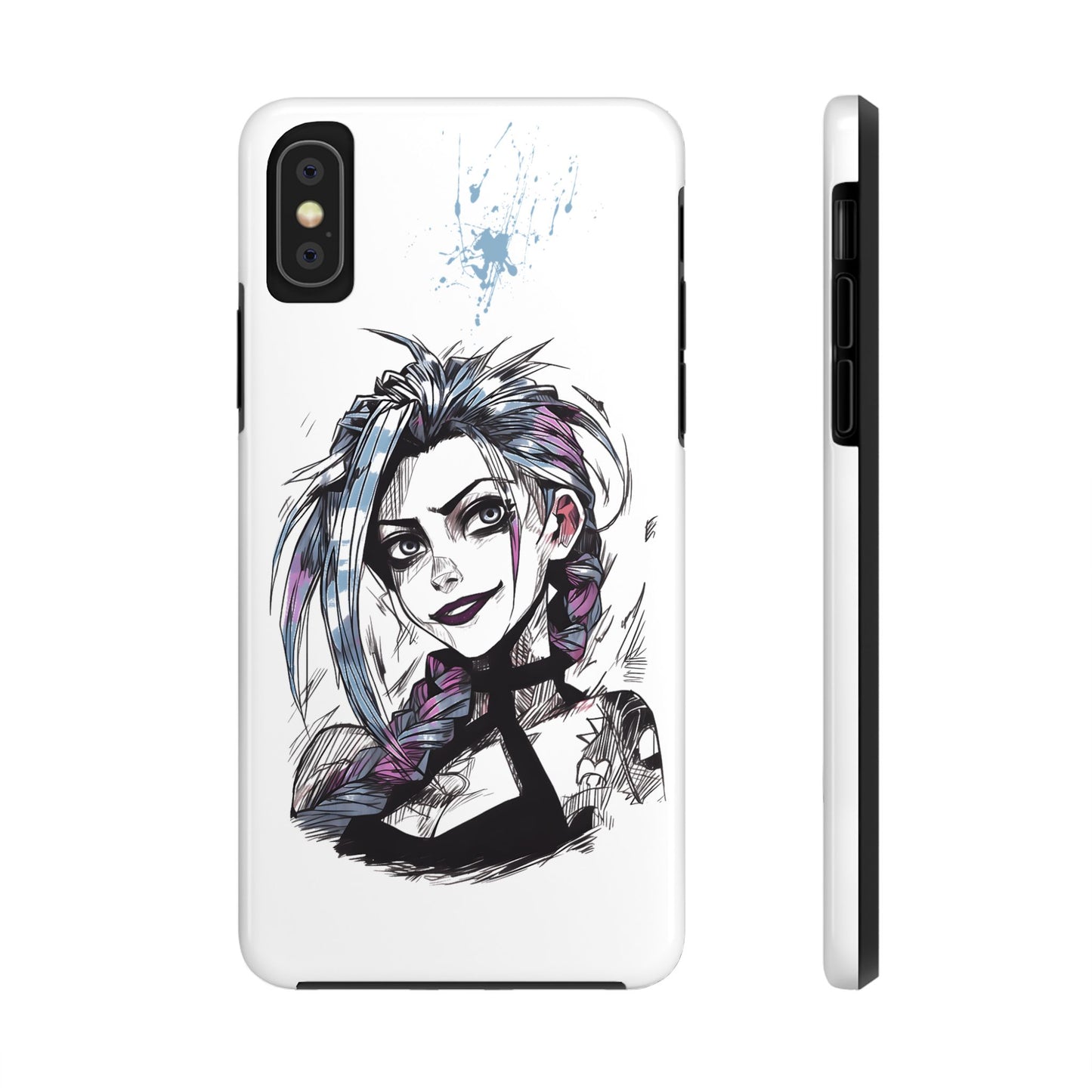 Jinx Inspired iPhone Tough Phone Cases - League of Legends Arcane TV Series, Unique Style & Strength Durable Phone Cover, Protective Phone