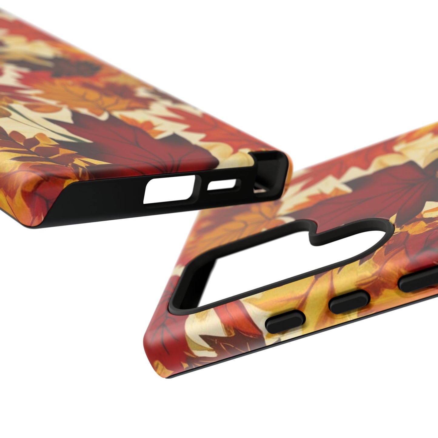 Phone Case, Autumn Leaves Tough Phone Cover, Protective Fall Leaf Colors Case, Rugged Smartphone Shell, Impact Resistant Cover, Protective