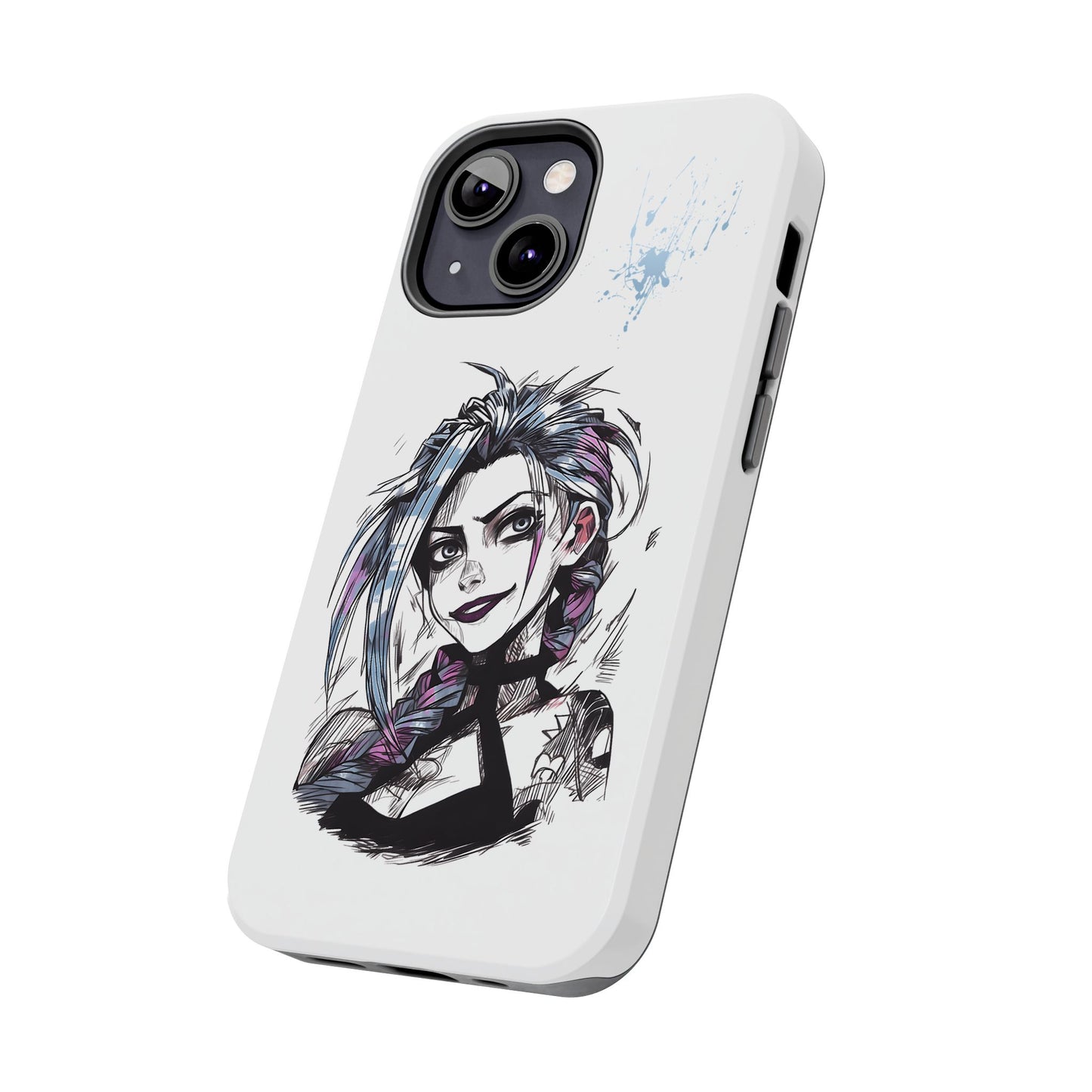 Jinx Inspired iPhone Tough Phone Cases - League of Legends Arcane TV Series, Unique Style & Strength Durable Phone Cover, Protective Phone