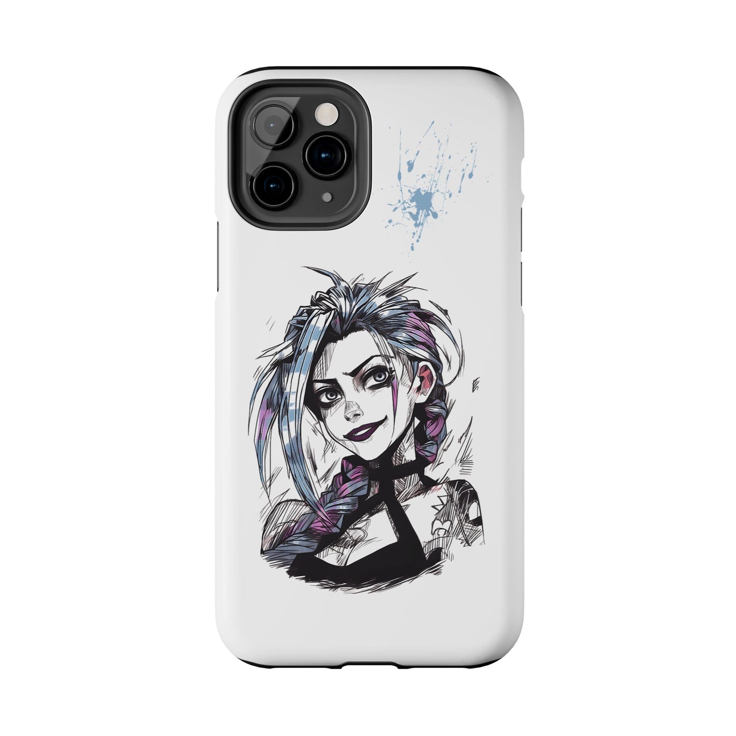 Jinx Inspired iPhone Tough Phone Cases - League of Legends Arcane TV Series, Unique Style & Strength Durable Phone Cover, Protective Phone