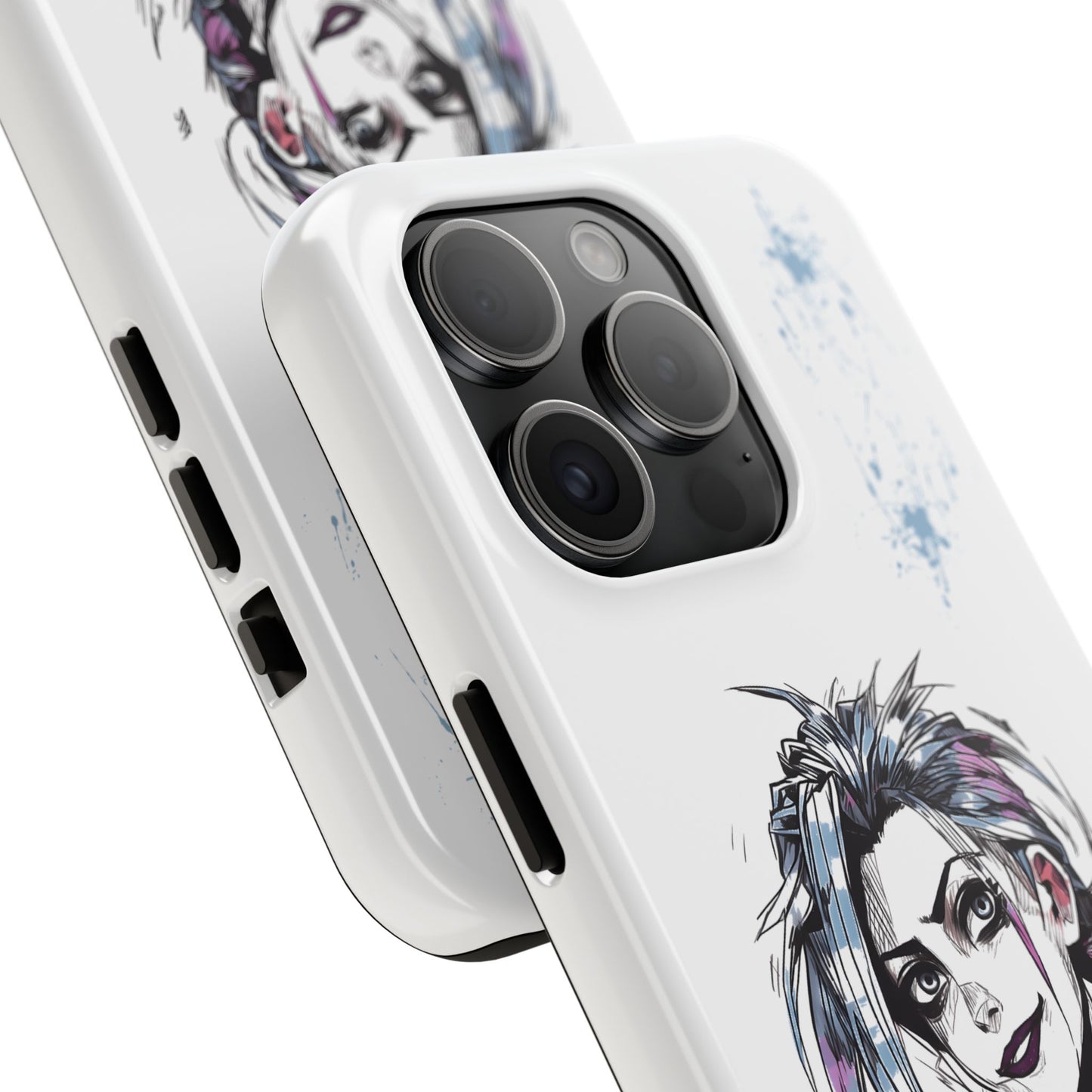 Jinx Inspired iPhone Tough Phone Cases - League of Legends Arcane TV Series, Unique Style & Strength Durable Phone Cover, Protective Phone