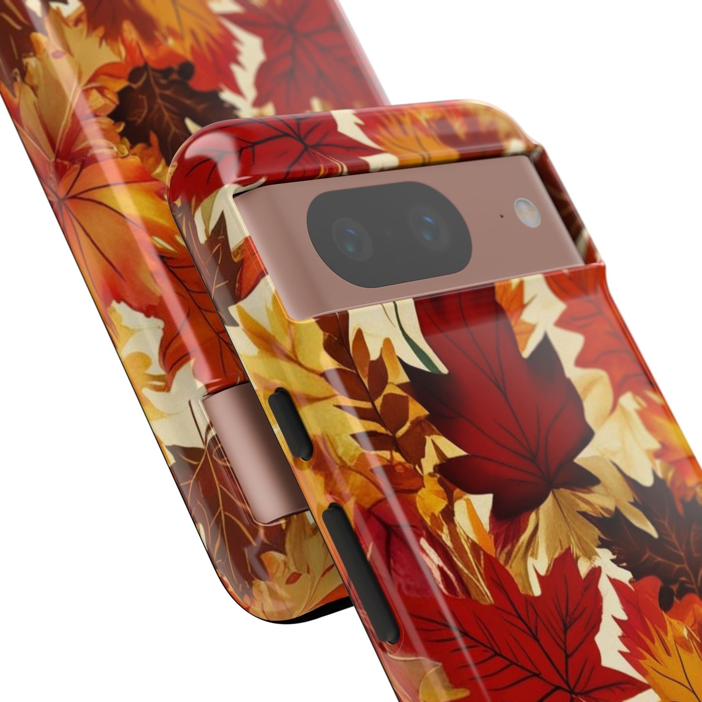 Phone Case, Autumn Leaves Tough Phone Cover, Protective Fall Leaf Colors Case, Rugged Smartphone Shell, Impact Resistant Cover, Protective