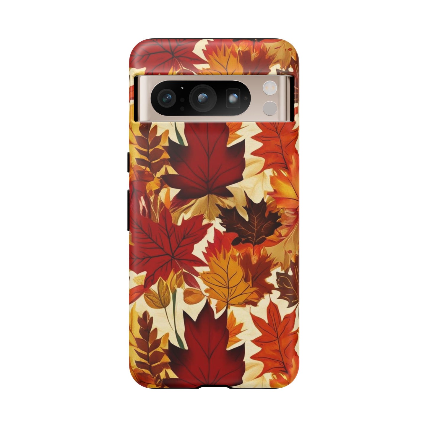 Phone Case, Autumn Leaves Tough Phone Cover, Protective Fall Leaf Colors Case, Rugged Smartphone Shell, Impact Resistant Cover, Protective