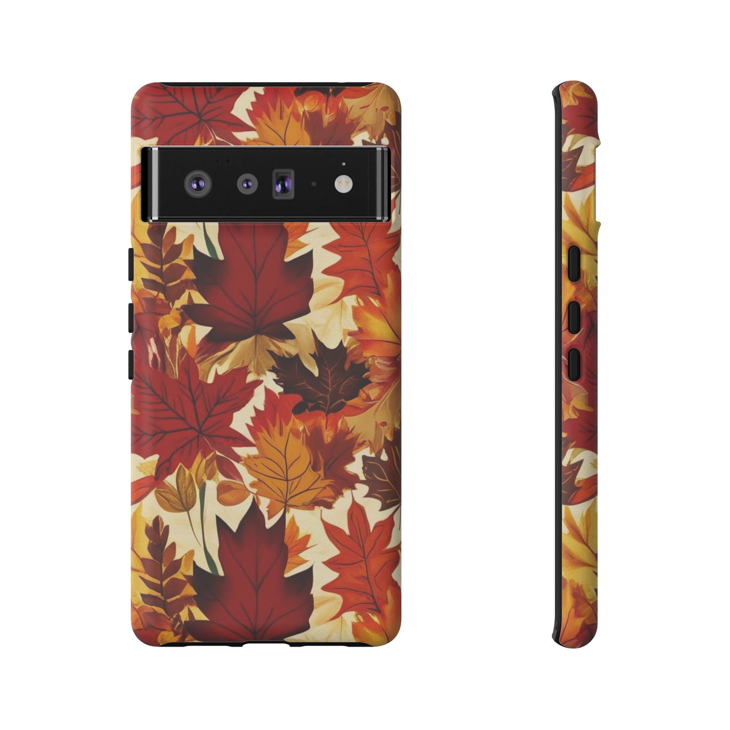 Phone Case, Autumn Leaves Tough Phone Cover, Protective Fall Leaf Colors Case, Rugged Smartphone Shell, Impact Resistant Cover, Protective