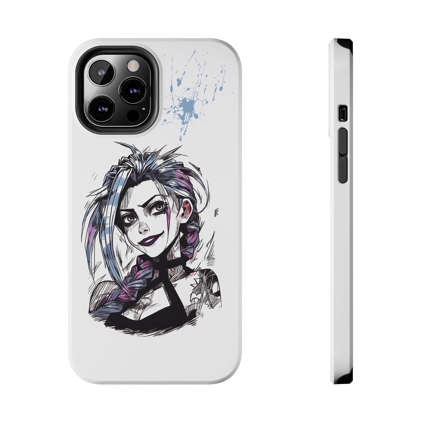 Jinx Inspired iPhone Tough Phone Cases - League of Legends Arcane TV Series, Unique Style & Strength Durable Phone Cover, Protective Phone