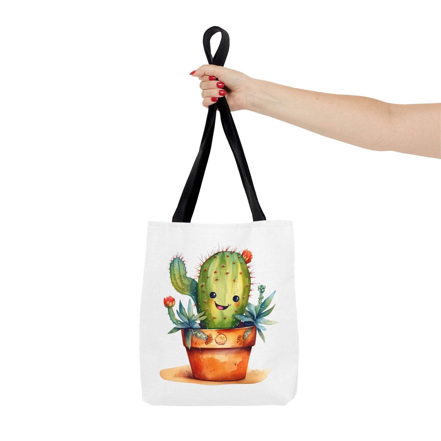 Cactus Tote Bag - Cute Plant Lover Gift, Succulent Shopping Bag, Botanical Carryall, Reusable Grocery Tote, Eco-Friendly Shoulder Bag