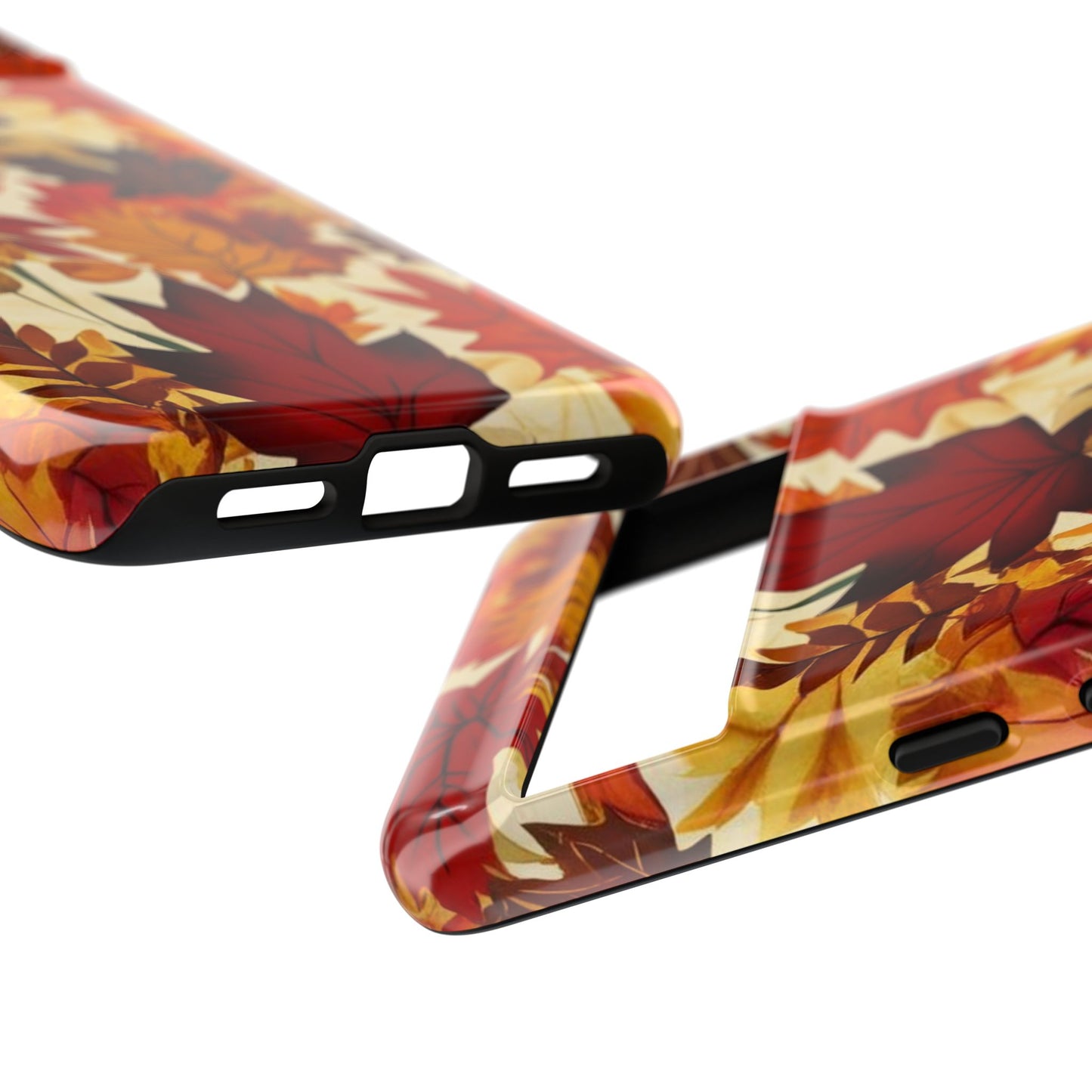 Phone Case, Autumn Leaves Tough Phone Cover, Protective Fall Leaf Colors Case, Rugged Smartphone Shell, Impact Resistant Cover, Protective