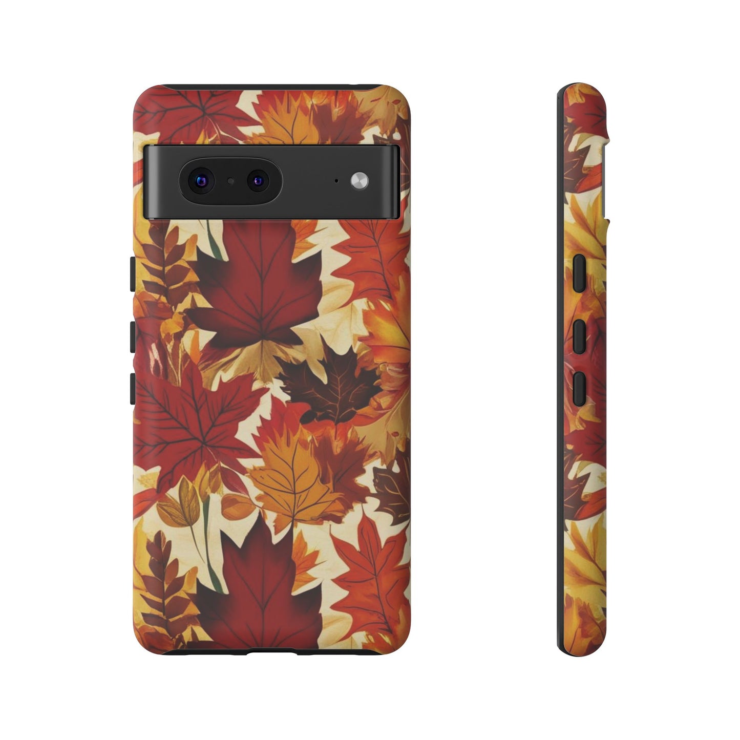 Phone Case, Autumn Leaves Tough Phone Cover, Protective Fall Leaf Colors Case, Rugged Smartphone Shell, Impact Resistant Cover, Protective