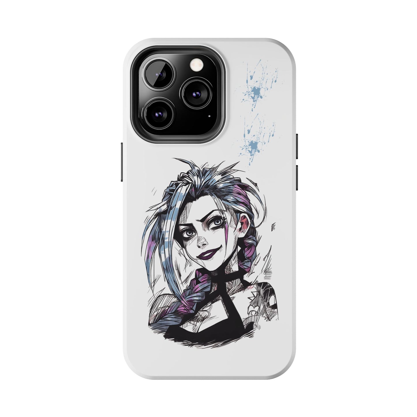 Jinx Inspired iPhone Tough Phone Cases - League of Legends Arcane TV Series, Unique Style & Strength Durable Phone Cover, Protective Phone