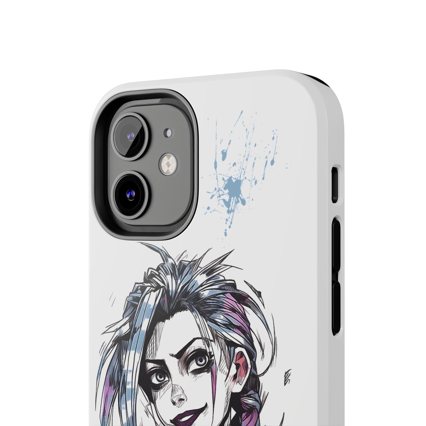 Jinx Inspired iPhone Tough Phone Cases - League of Legends Arcane TV Series, Unique Style & Strength Durable Phone Cover, Protective Phone