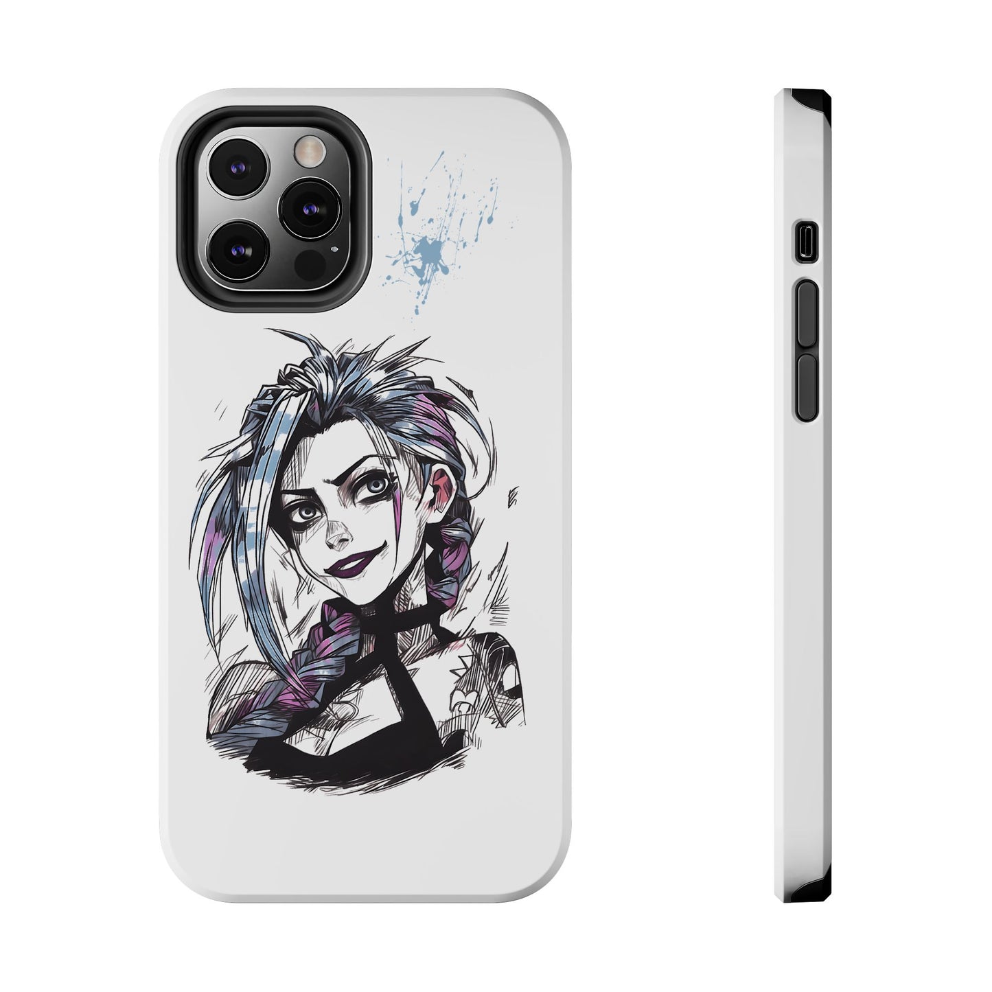 Jinx Inspired iPhone Tough Phone Cases - League of Legends Arcane TV Series, Unique Style & Strength Durable Phone Cover, Protective Phone