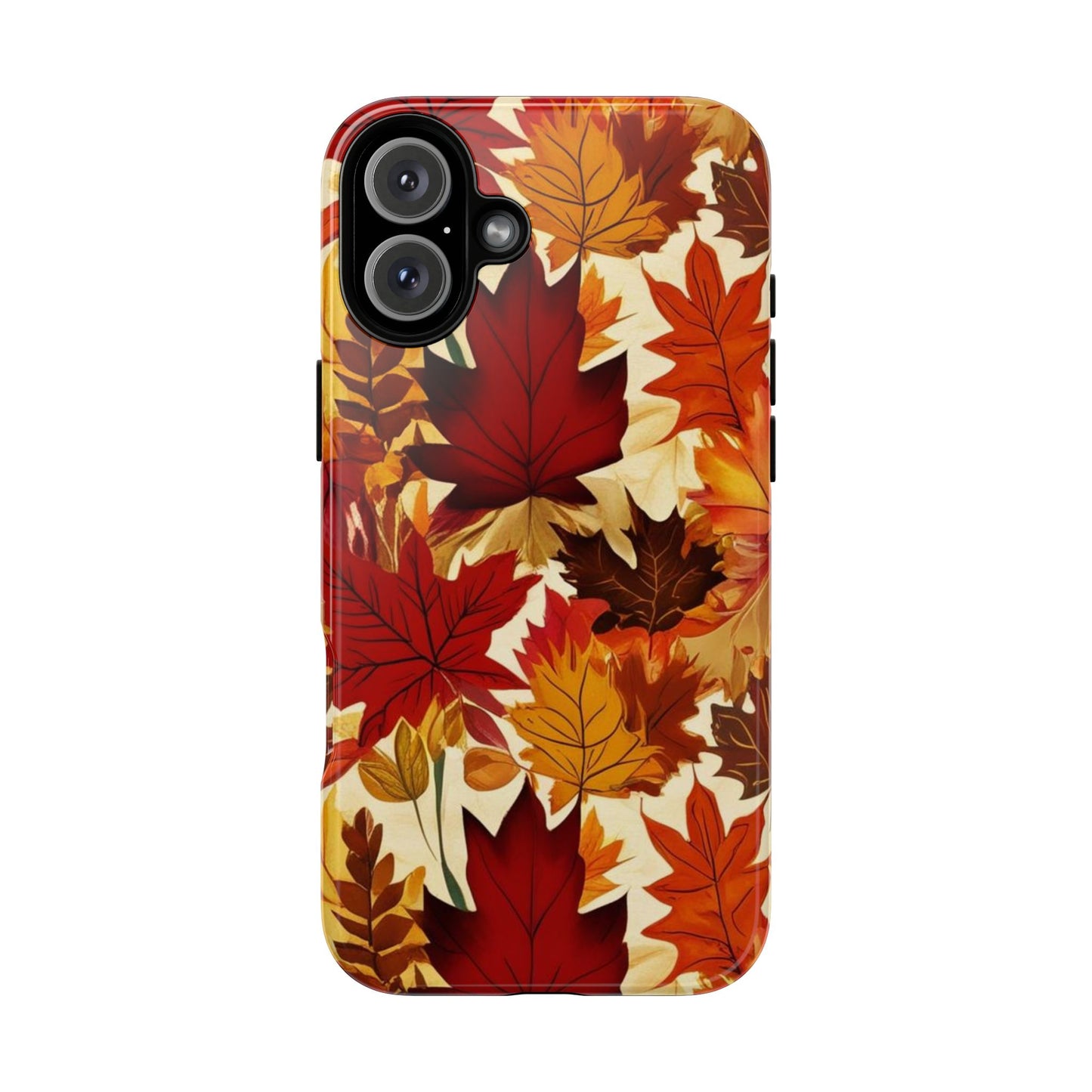 Phone Case, Autumn Leaves Tough Phone Cover, Protective Fall Leaf Colors Case, Rugged Smartphone Shell, Impact Resistant Cover, Protective