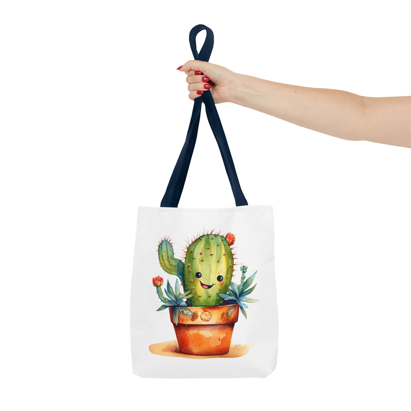 Cactus Tote Bag - Cute Plant Lover Gift, Succulent Shopping Bag, Botanical Carryall, Reusable Grocery Tote, Eco-Friendly Shoulder Bag