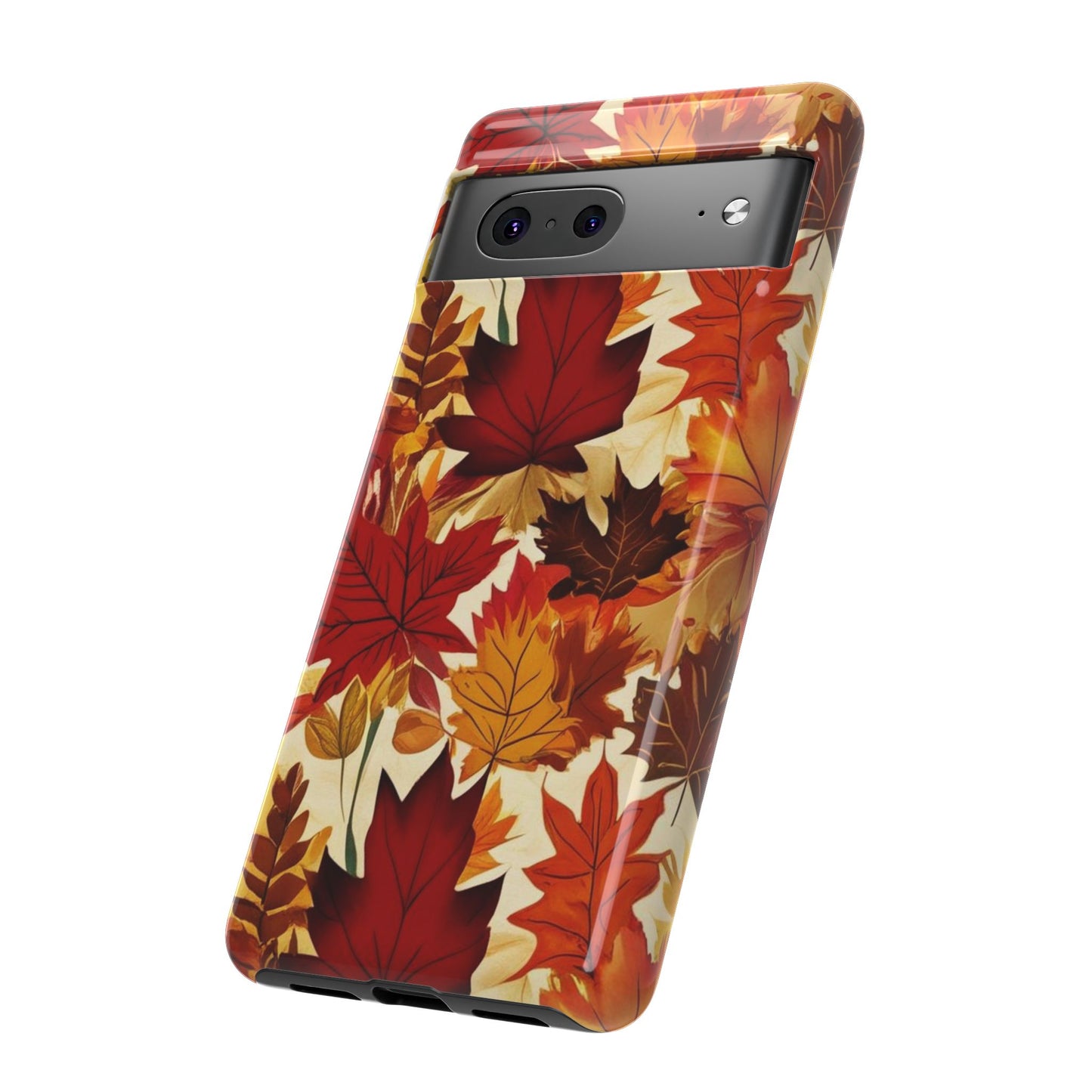 Phone Case, Autumn Leaves Tough Phone Cover, Protective Fall Leaf Colors Case, Rugged Smartphone Shell, Impact Resistant Cover, Protective