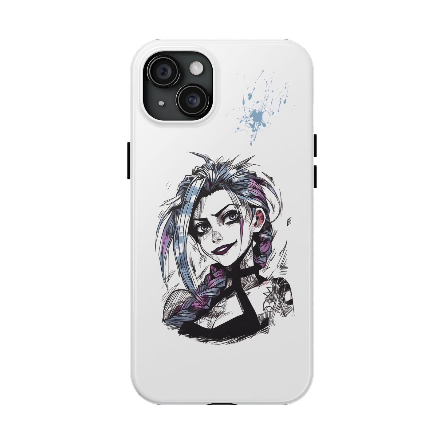 Jinx Inspired iPhone Tough Phone Cases - League of Legends Arcane TV Series, Unique Style & Strength Durable Phone Cover, Protective Phone