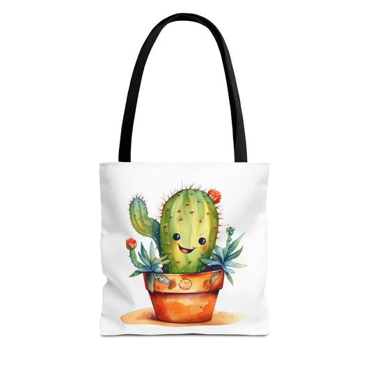 Cactus Tote Bag - Cute Plant Lover Gift, Succulent Shopping Bag, Botanical Carryall, Reusable Grocery Tote, Eco-Friendly Shoulder Bag