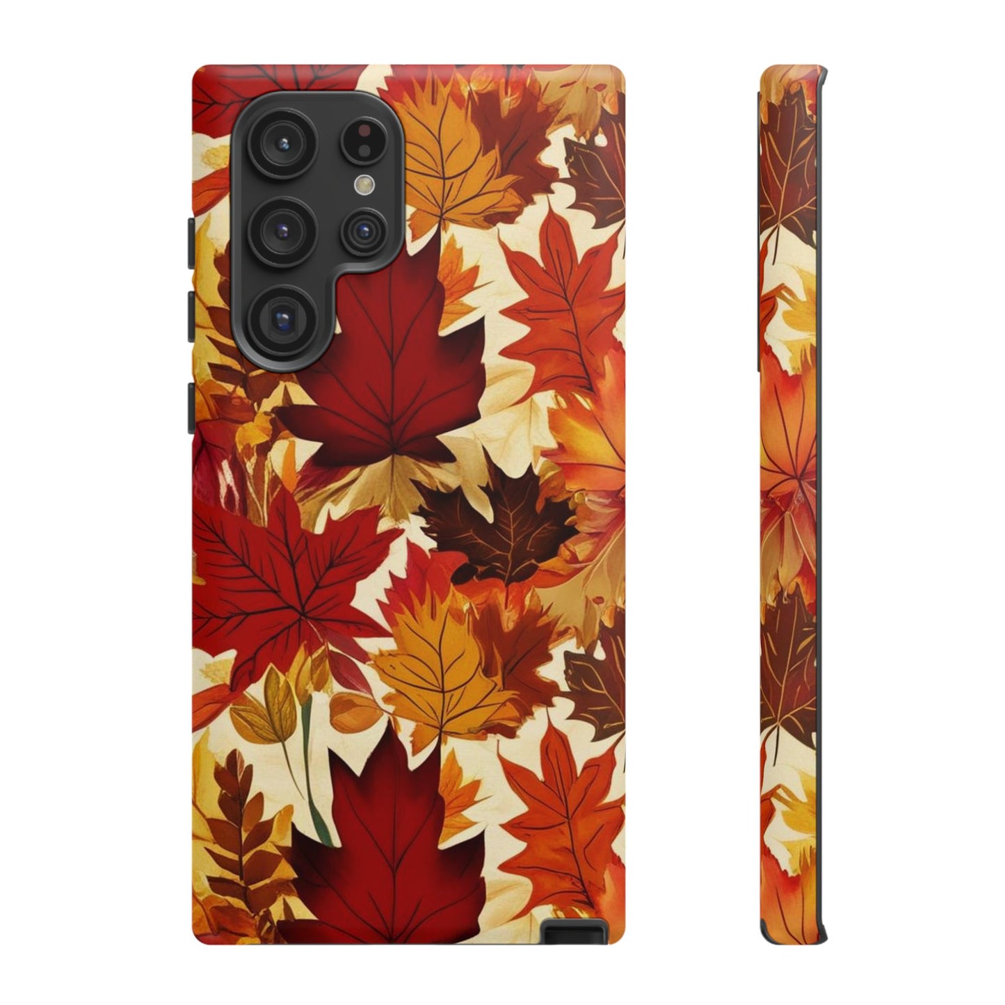 Phone Case, Autumn Leaves Tough Phone Cover, Protective Fall Leaf Colors Case, Rugged Smartphone Shell, Impact Resistant Cover, Protective
